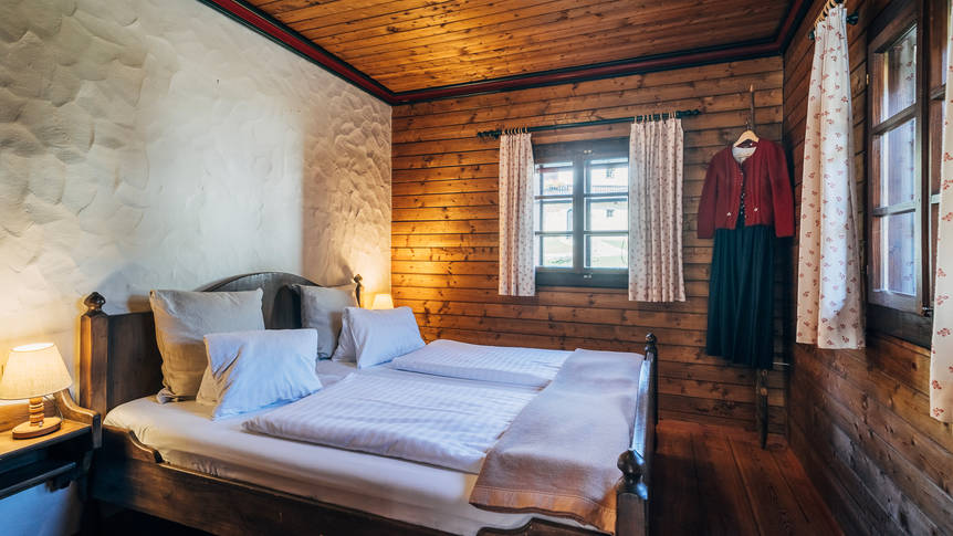 Voorbeeld slaapkamer Slow Travel Resort Kirchleitn