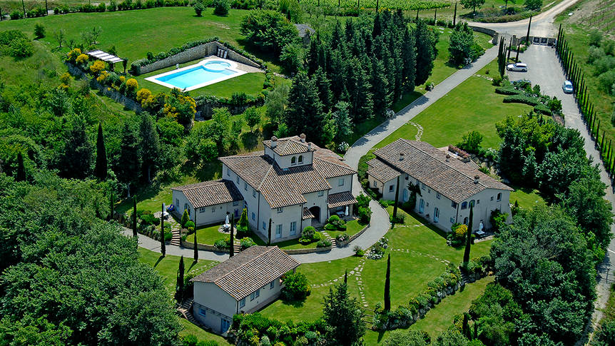 Bovenaanzicht Country Resort Borgo della Meliana