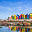 Kleurige strandhuisjes Zuid-Afrika