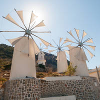 Oude windmolens op het Lassithi Plateau