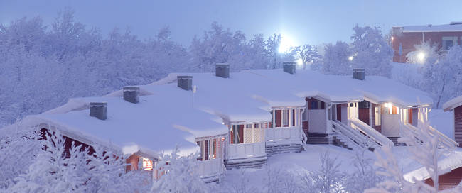Hotelkamers onder de sneeuw