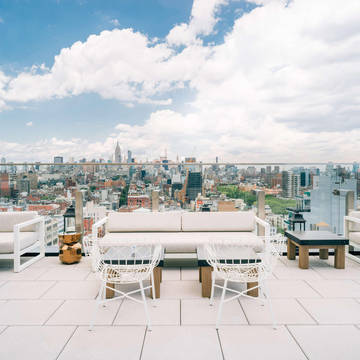 Dakterras met uitzicht Hotel 50 Bowery NYC / Manhattan