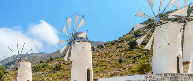 Oude windmoles op het Lassithi Plateau