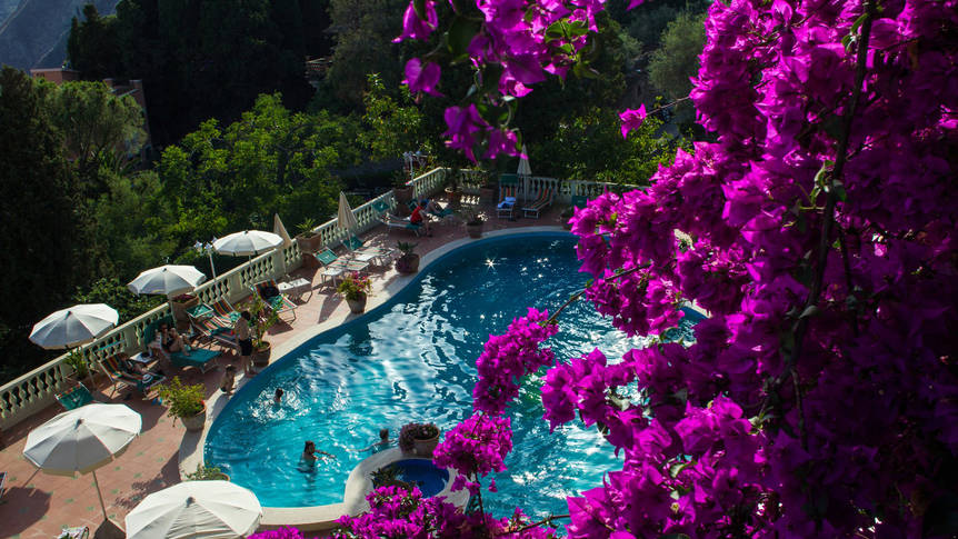Buitenzwembad Taormina Park Hotel