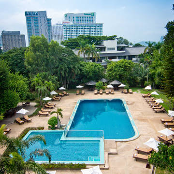 Zwembad bovenaanzicht Sunshine Garden Resort