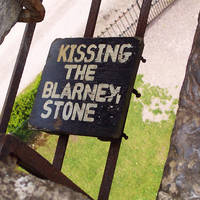 Kissing the Blarney stone